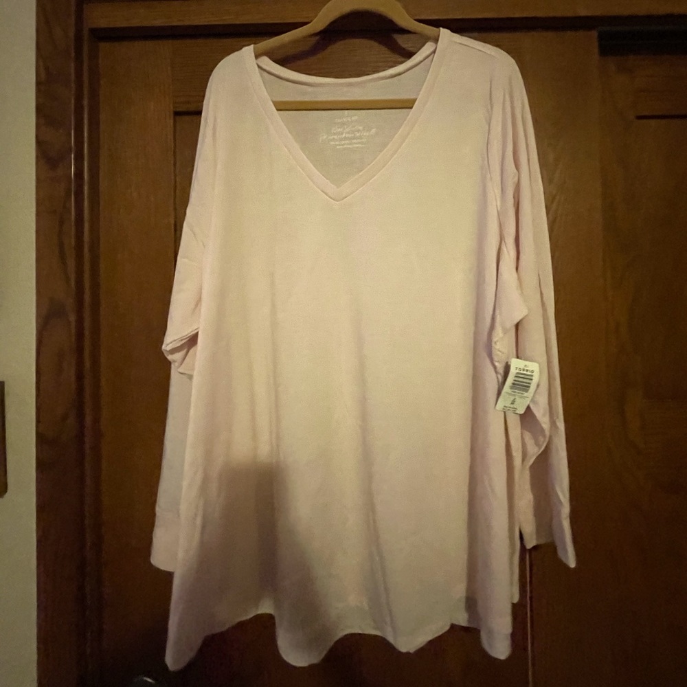 TORRID SUPERSOFT TUNIC PLUS5X PALE PINK